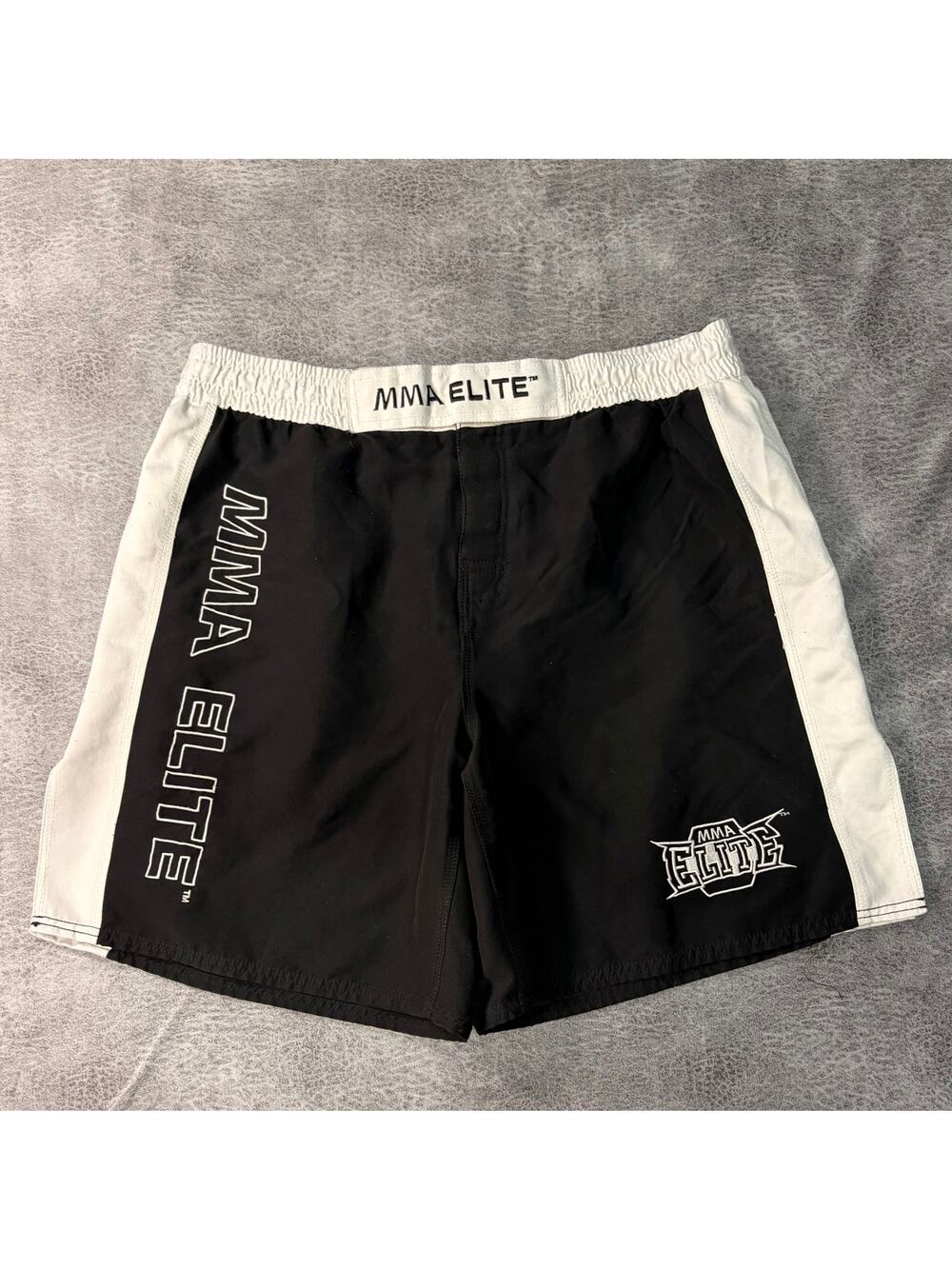 MMA Elite Embroidered B&W Shorts